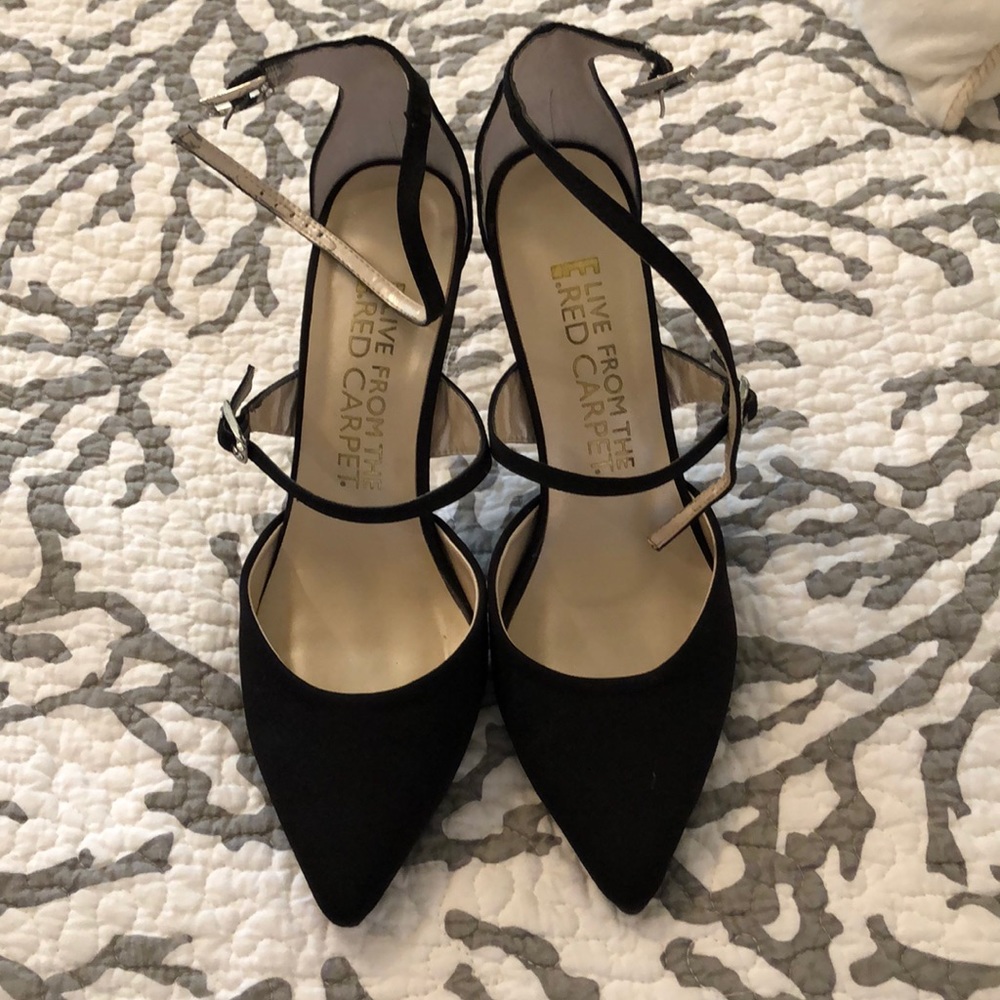 Black Strappy Heels 6.5